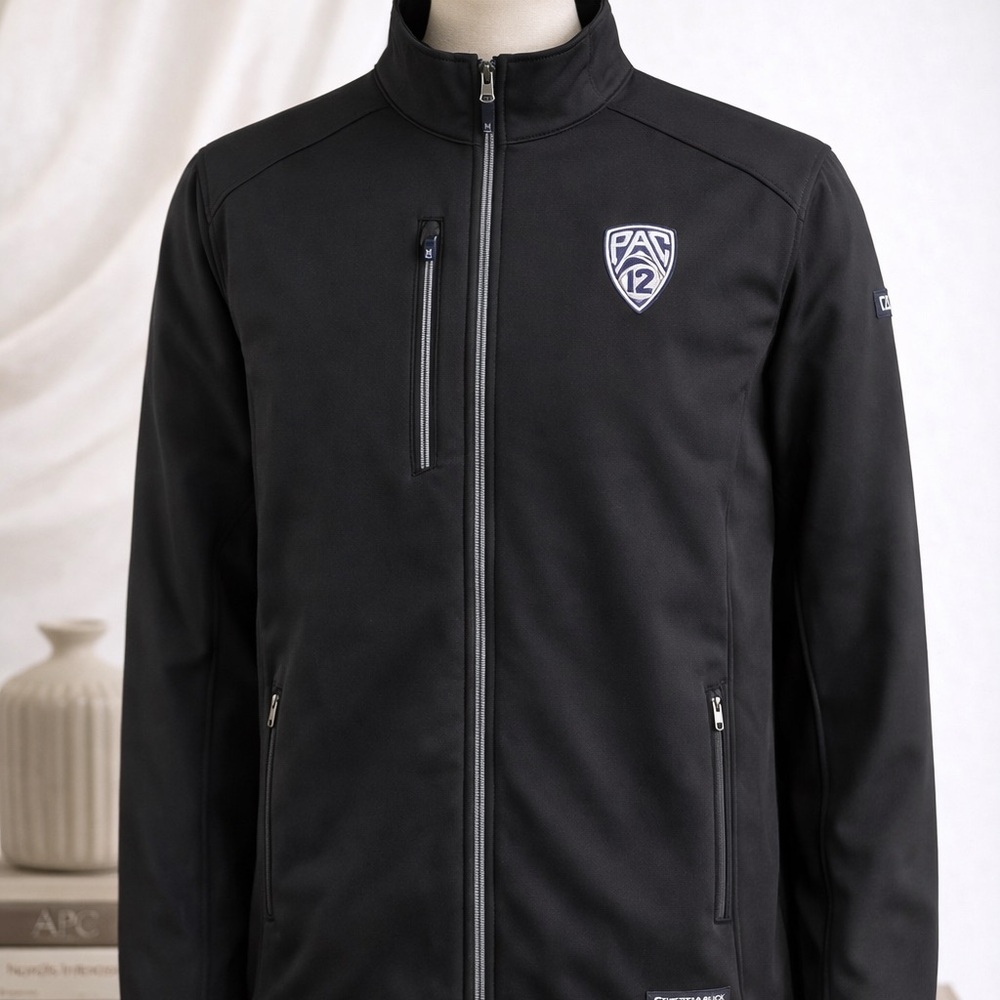 PAC-12 Cutter & Buck Black Softshell Full-Zip Jacket 3XL | Pacific 44 Curated